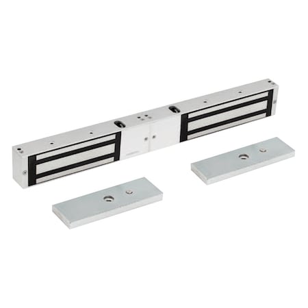 Locknetics Maglock, Satin Stainless Steel, 12VDC/24VDC, Maglocks MG1200-2